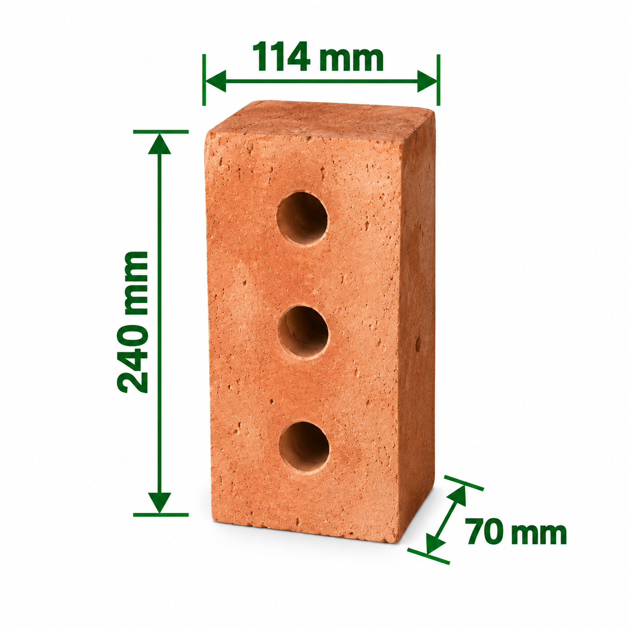3 Hole Concrete Brick 240 × 114 × 70 mm 3 Hole Concrete Brick 240x114x70 mm for building construction in Chittagong
