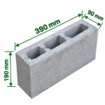 Hollow Block 390 × 190 × 90 mm
