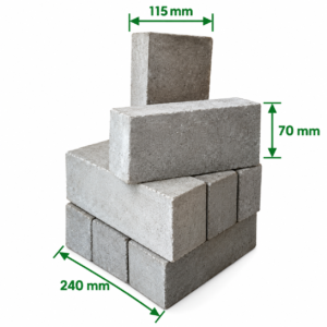 Concrete Solid Brick 240x115x70 mm for building construction in Chittagong