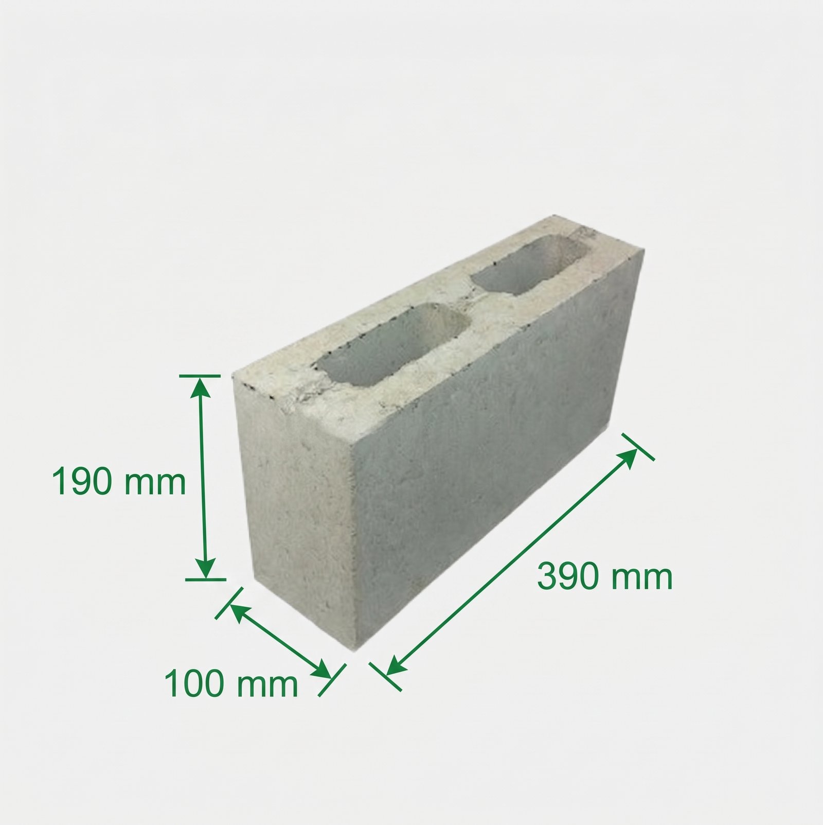 Hollow Block 390 × 190 × 100 mm Hollow Concrete Block 390x190x100 mm for building construction in Chittagong