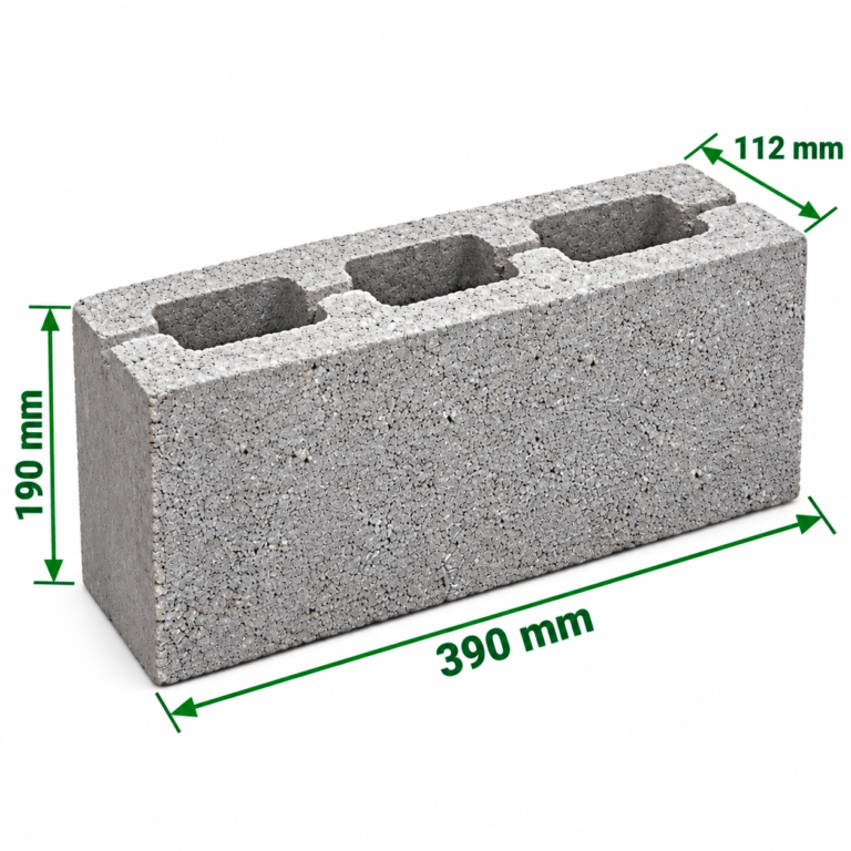 Hollow Concrete Block 390x190x112 mm for building construction in Chittagong