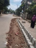 Saucer Drain With Curbstone Work