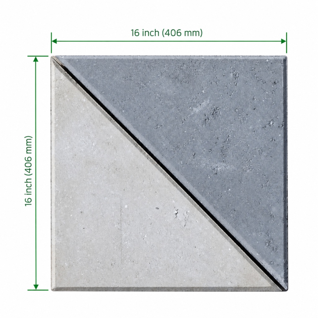 Triangle Concrete Paver Block for Road, Footpath and Outdoor Paving in Bangladesh